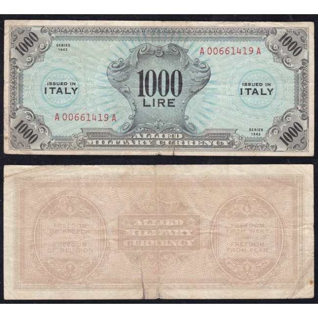 Allied Military Currency 1.000 Lire 1943