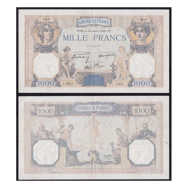 Francia 1.000 Francs 1939