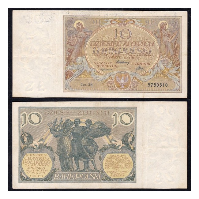 Polonia 10 Zlotych 1929