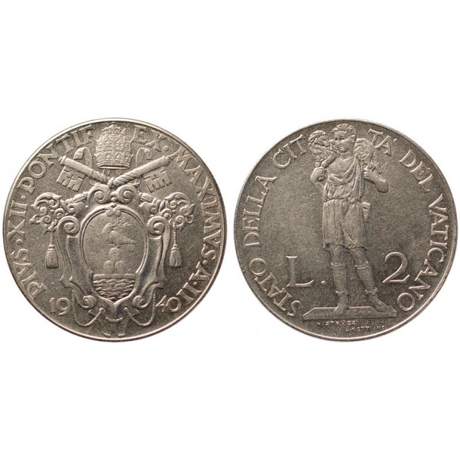 Pio XII (1939-1958) 2 Lire 1940 II