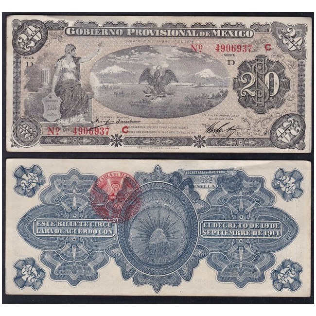 Messico 20 Pesos 1914