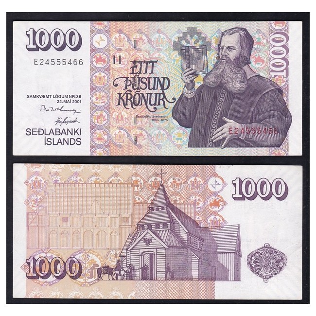 Islanda 1000 Kronur 2001