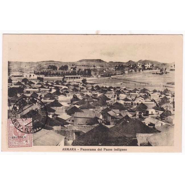 Eritrea 1930 - Asmara panorama del paese indigeno