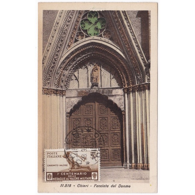 Chieri 1934 - Facciata del Duomo