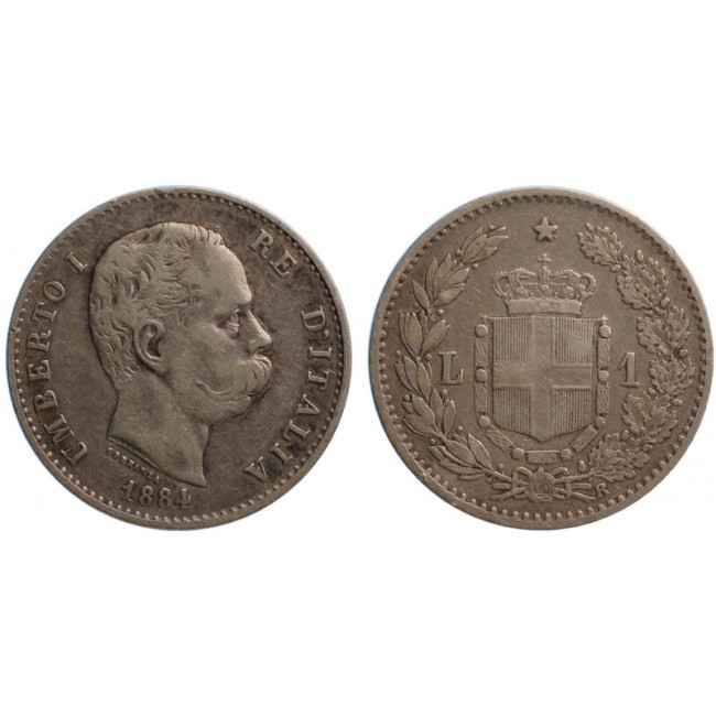 1 Lira 1884 Zecca di Roma