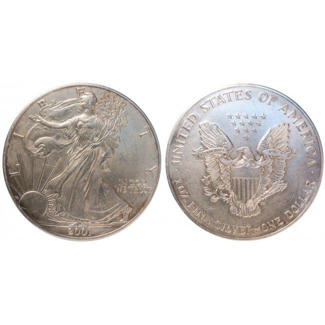 USA Silver Dollar 2001