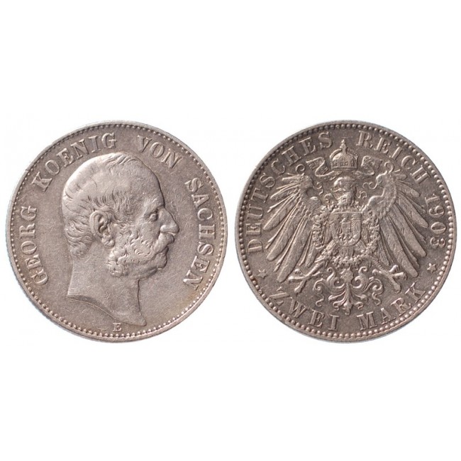 Germania Sassonia Albertina 2 Mark 1903