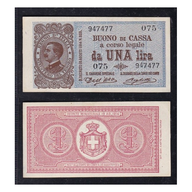 Buoni di cassa 1 Lira 1914