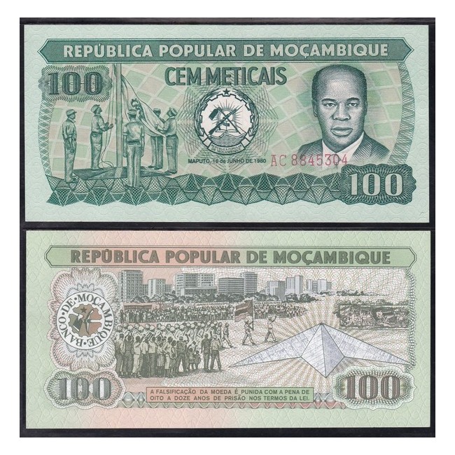 Mozambico 100 Meticais 1980