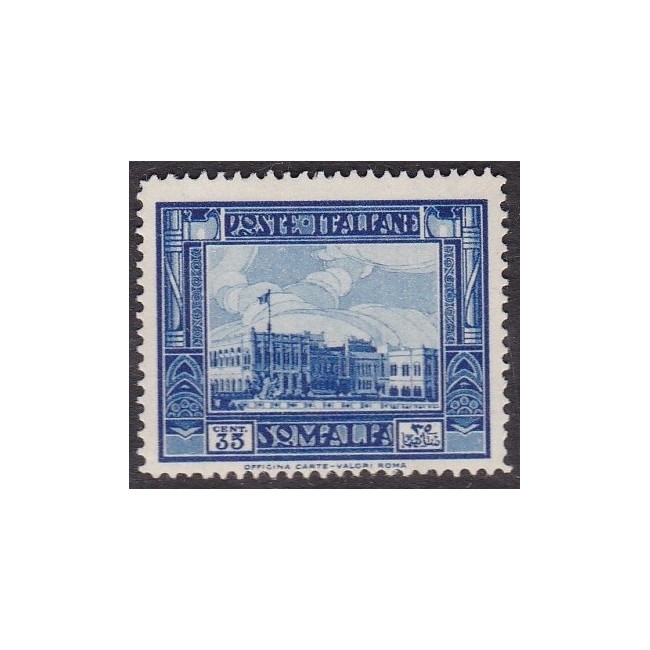 1935-38 Pittorica 2° emissione. 35 centesimi azzurro