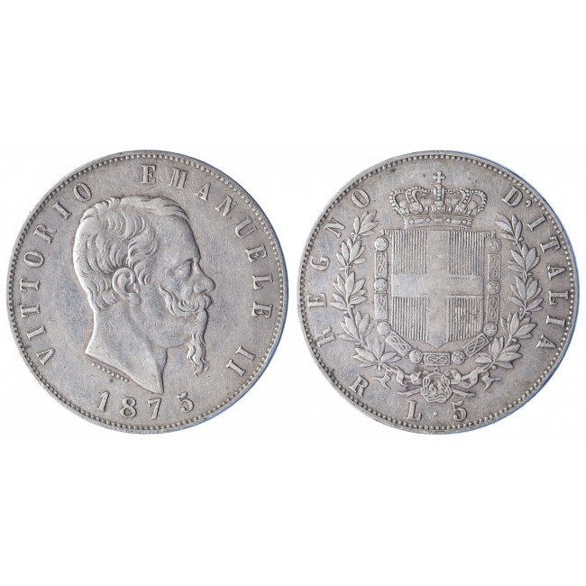 5 Lire 1875  Zecca di Roma