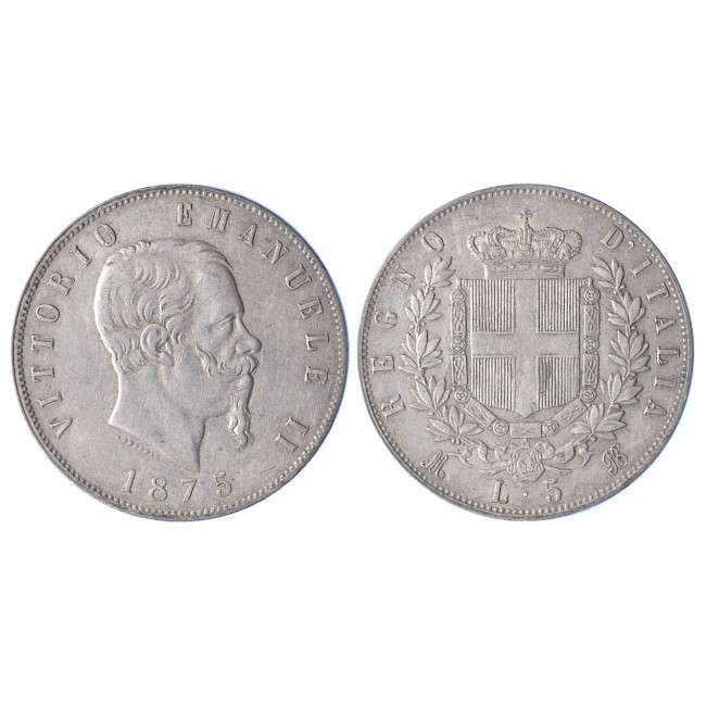 5 Lire 1875  Zecca di Milano