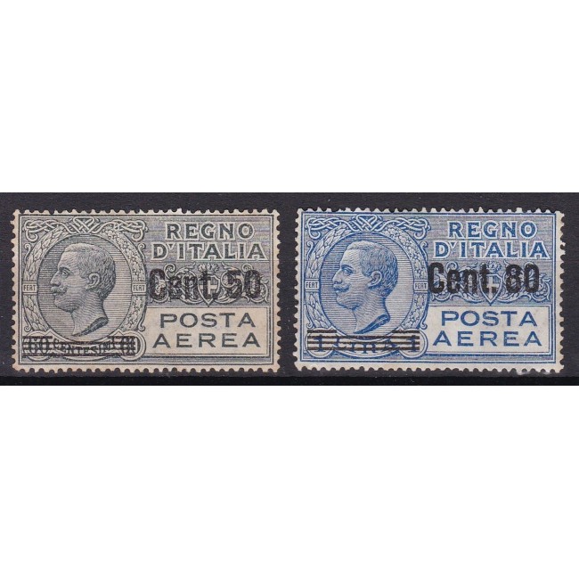 1927 Posta Pneumatica - Effige di Vittorio Emanuele III (n. 8-9 soprastampati)