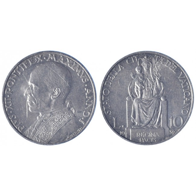 Pio XII (1939-1958) 10 Lire 1939 I