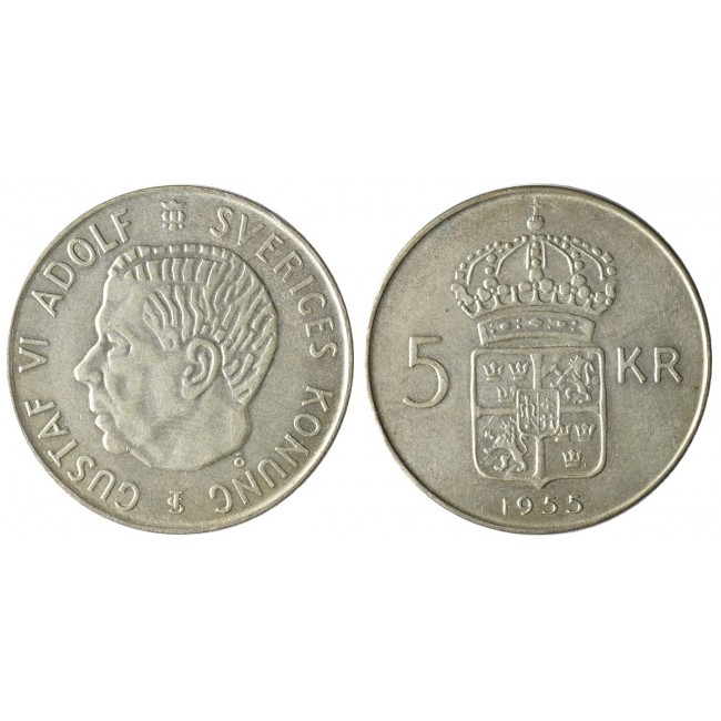 Svezia 5 Kronor 1955