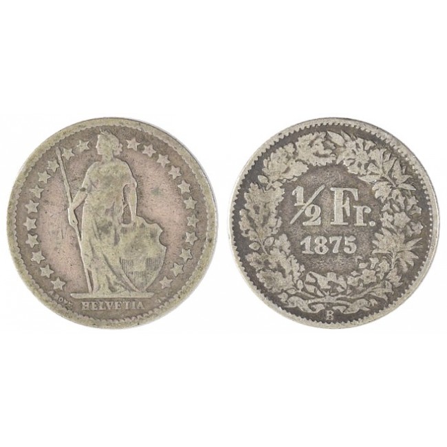 Svizzera 1/4 Franc 1875