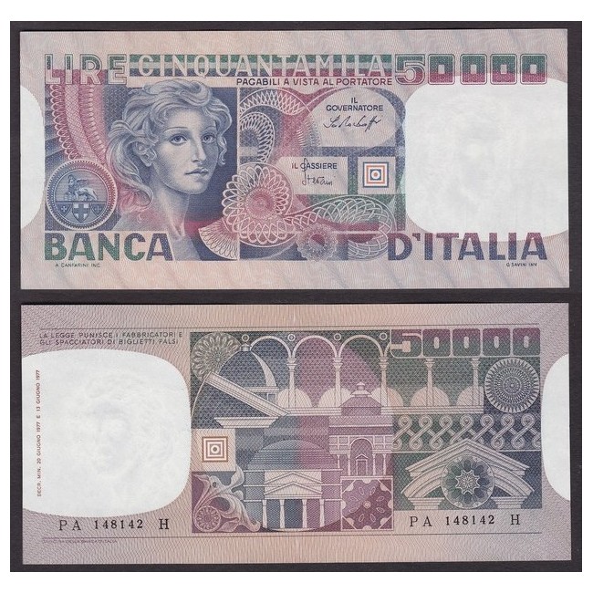 50.000 Lire 1977 Volto di donna