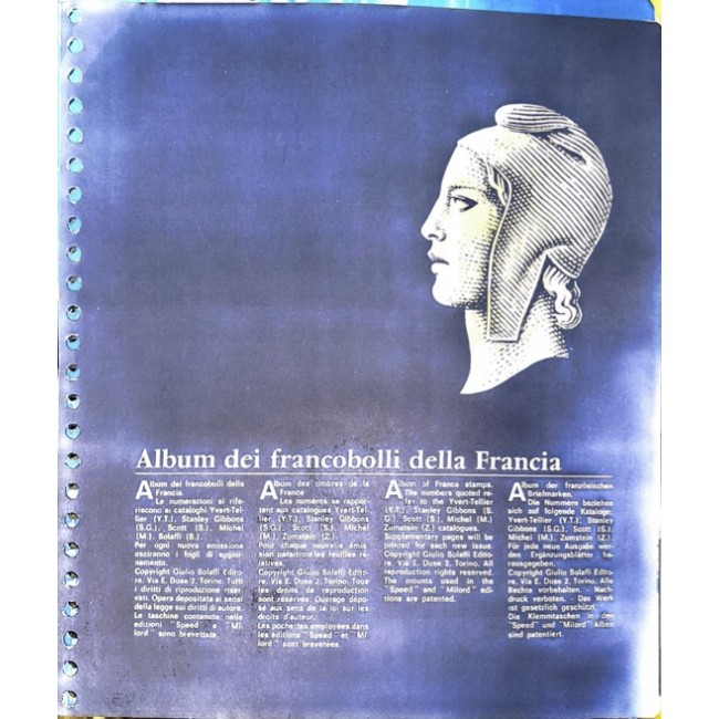 Pagine d'album Francia Bolaffi 1944 (governo provvisorio) - 1958