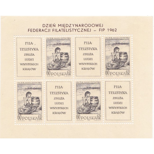 Polonia 1962 - Foglietto - Giornata della FIP