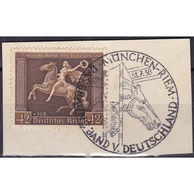 Germania Reich 1938 - Quinto nastro bruno con annullo commemorativo della manifestazione