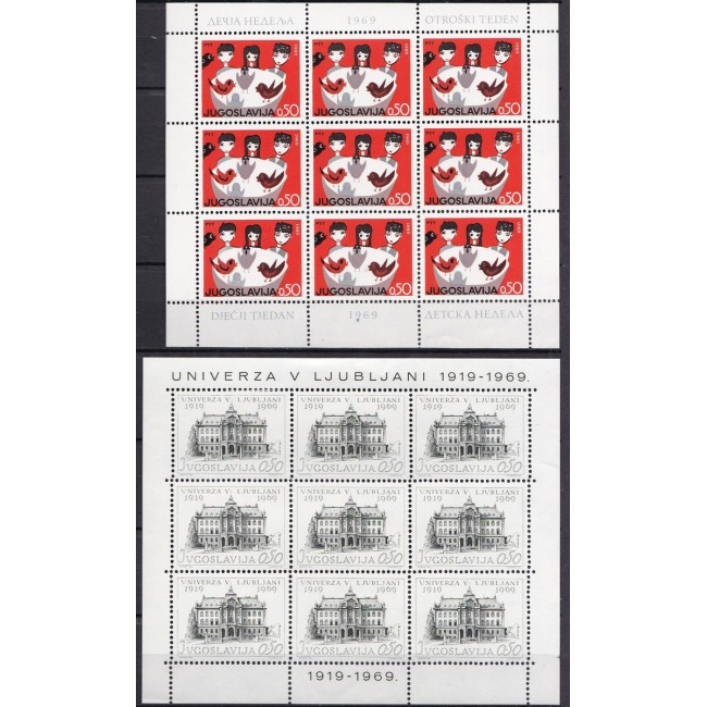 Jugoslavia - Lotto 1969/71 - 12 Minifogli