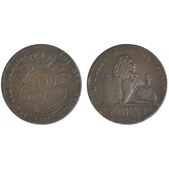 Belgio 5 Centimes 1837