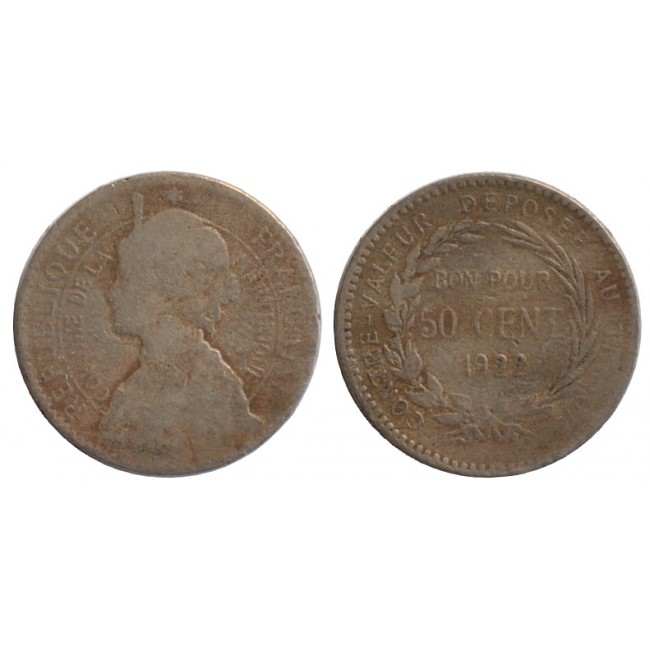 Martinica 50 Centimes 1922