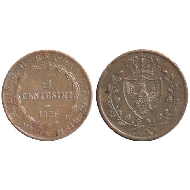 3 Centesimi 1826 (1860)