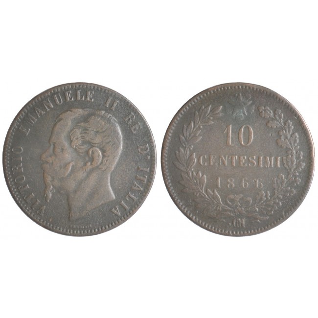 10 Centesimi 1866 Zecca di Strasburgo