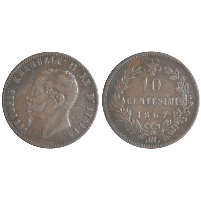 10 Centesimi 1867 Zecca di Strasburgo