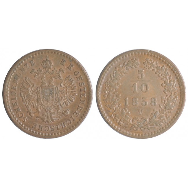 Venezia Lombardo Veneto 1/2 Kreuzer (5/10) 1858