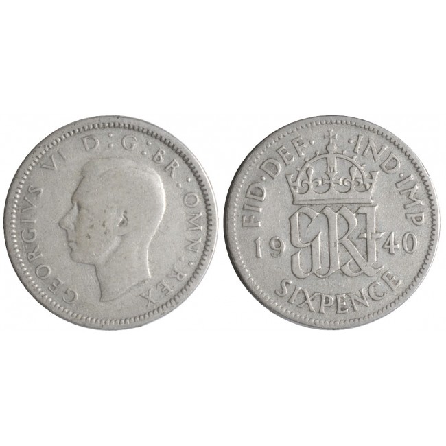 Gran Bretagna 6 Pence 1940