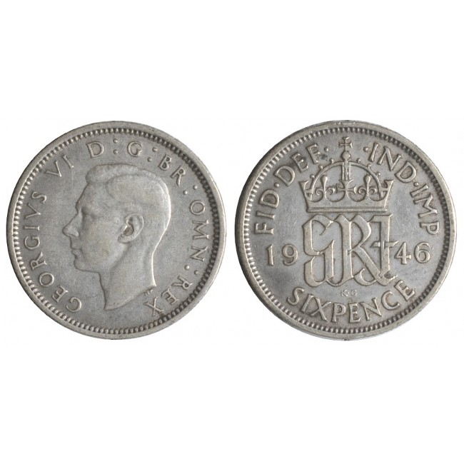 Gran Bretagna 6 Pence 1946