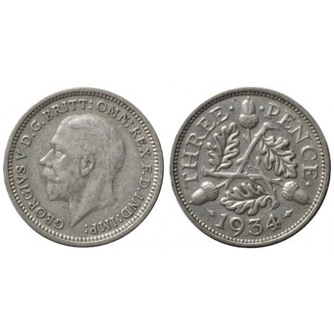 Gran Bretagna 3 Pence 1934