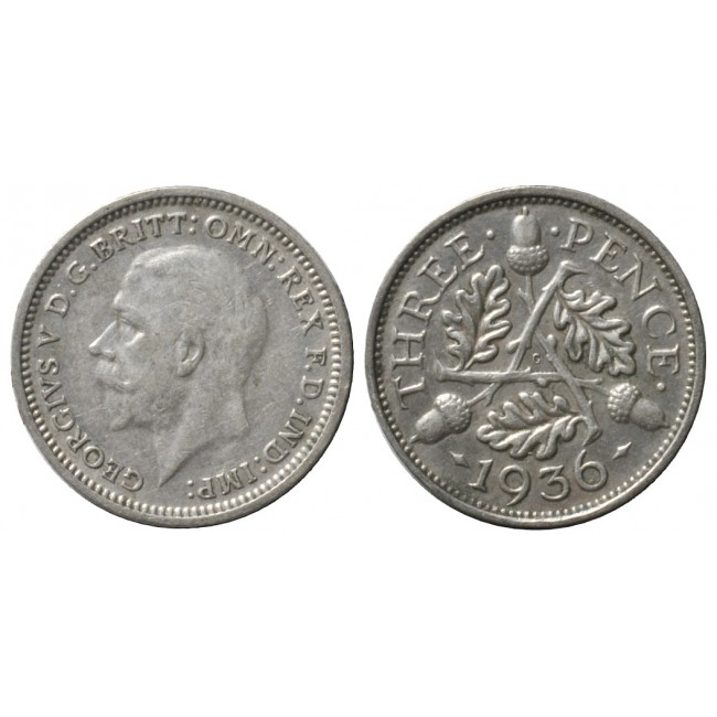 Gran Bretagna 3 Pence 1936