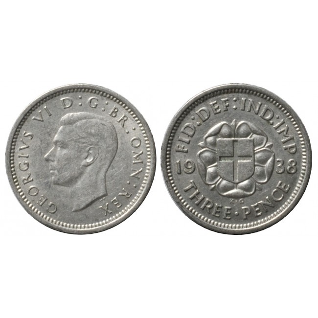 Gran Bretagna 3 Pence 1938