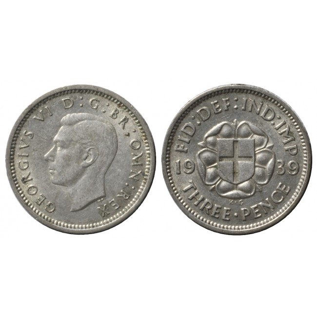 Gran Bretagna 3 Pence 1939