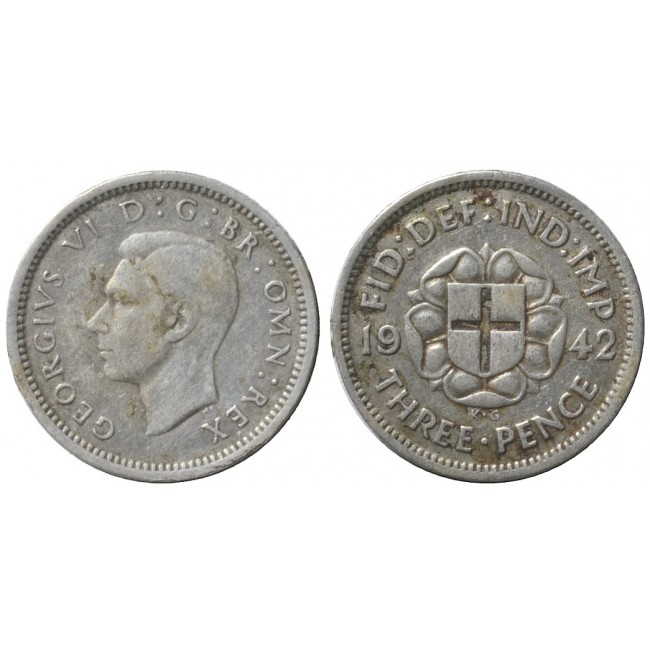 Gran Bretagna 3 Pence 1942