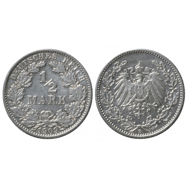 Germania Impero 1/2 Mark 1909