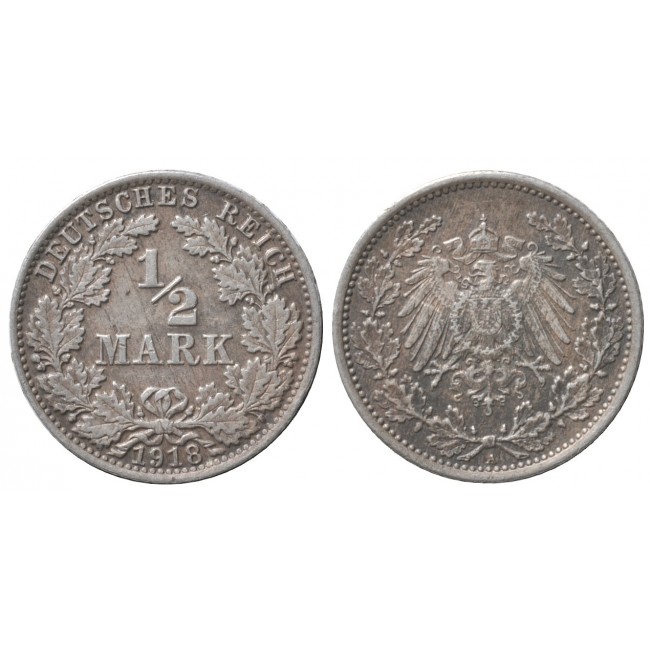 Germania Impero 1/2 Mark 1918