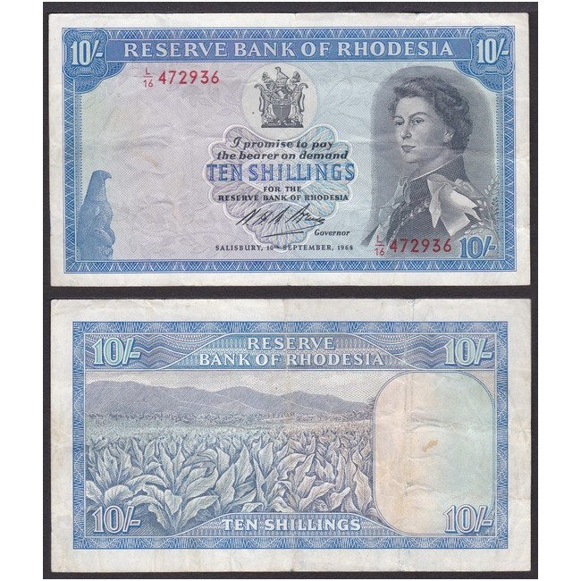 Rhodesia 10 Shillings 1968