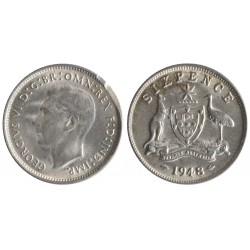 Australia Six Pence 1948