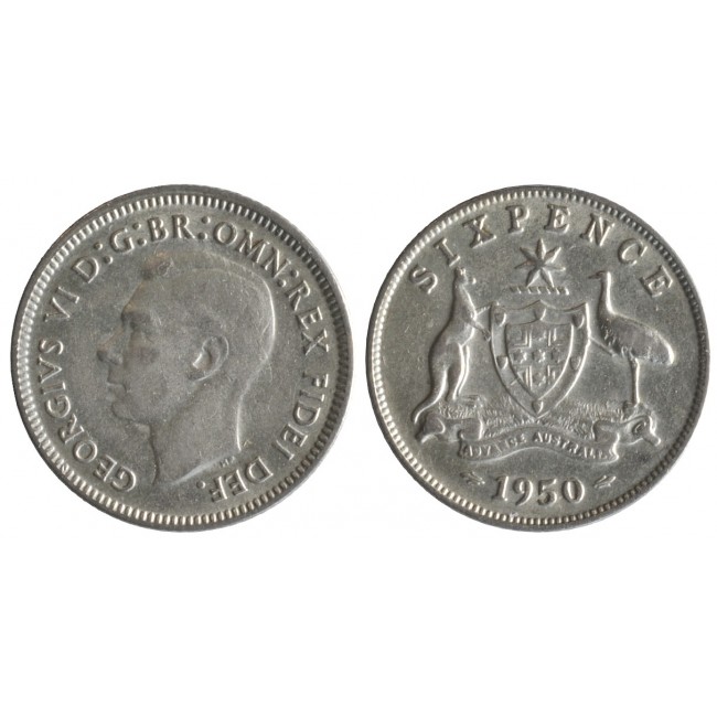 Australia Six Pence 1950