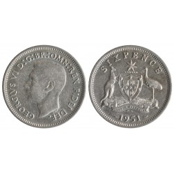 Australia Six Pence 1951