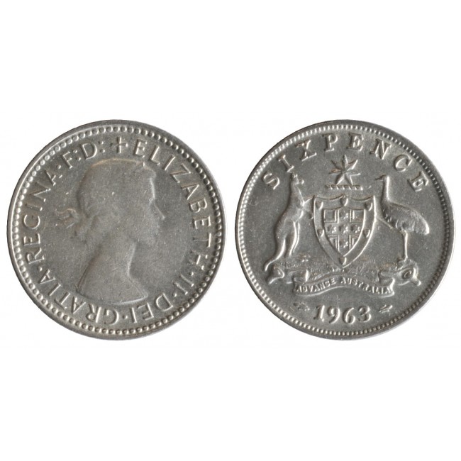 Australia Six Pence 1963