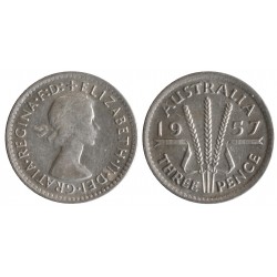 Australia Three Pence 1957