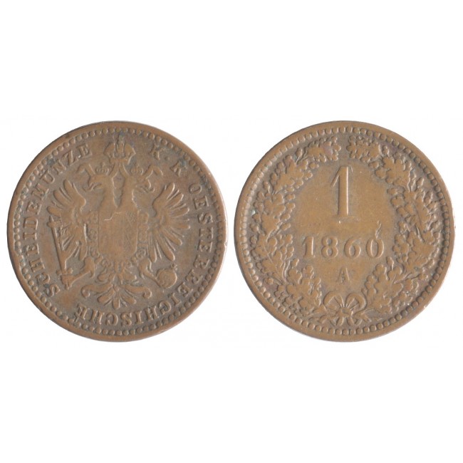 Austria 1 Kreuzer 1860