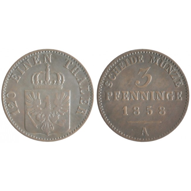 Germania Prussia 3 Pfennig 1858