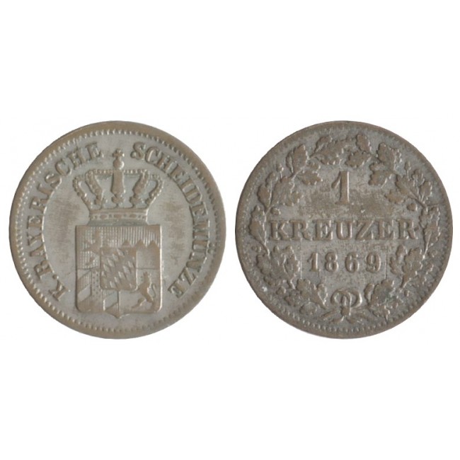 Germania Baviera 1 Kreuzer 1869