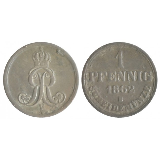 Germania Hannover 1 Pfennig 1862